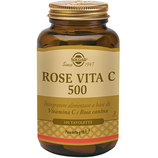 solgar rose vita c 500 integratore vitamina c rosa canina 100 tavolette