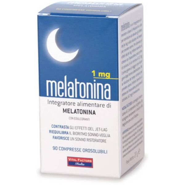 vital factors melatonina 1mg integratore sonno 90 compresse