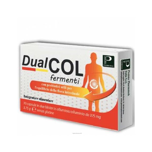 piemme pharmatech italia srl dualcol integratore fermenti lattici 10 capsule
