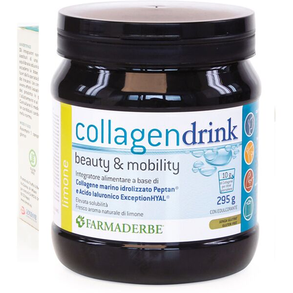 farmaderbe collagen drink integratore collagene gusto limone 296g