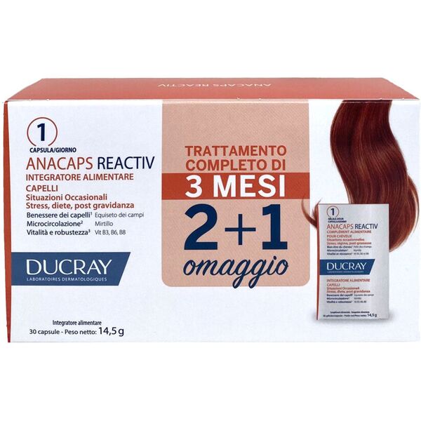 ducray anacaps reactiv trio integratore capelli 3x30 capsule