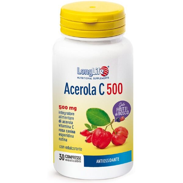 longlife acerola c500 frutti di bosco integratore alimentare 30 compresse