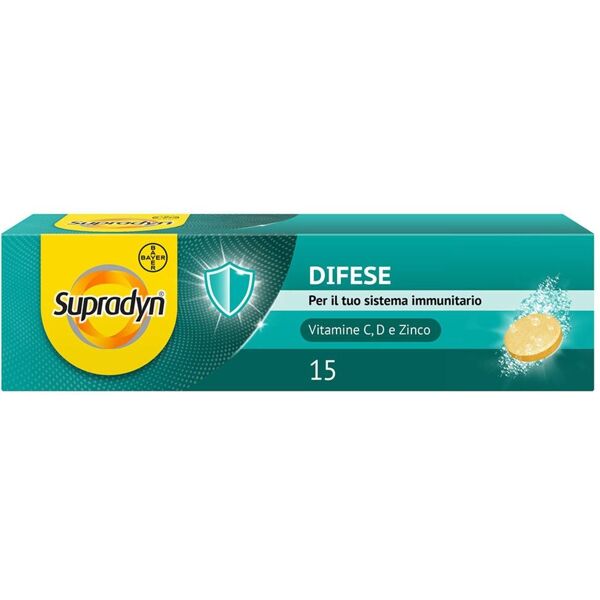 supradyn difese integratore di vitamina c d e zinco 15 compresse effervescenti