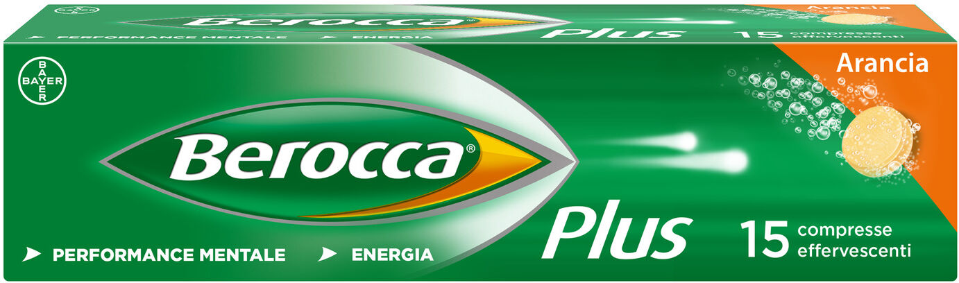 berocca plus integratore vitamine minerali per energia concentrazione memoria 15 compresse effervescenti