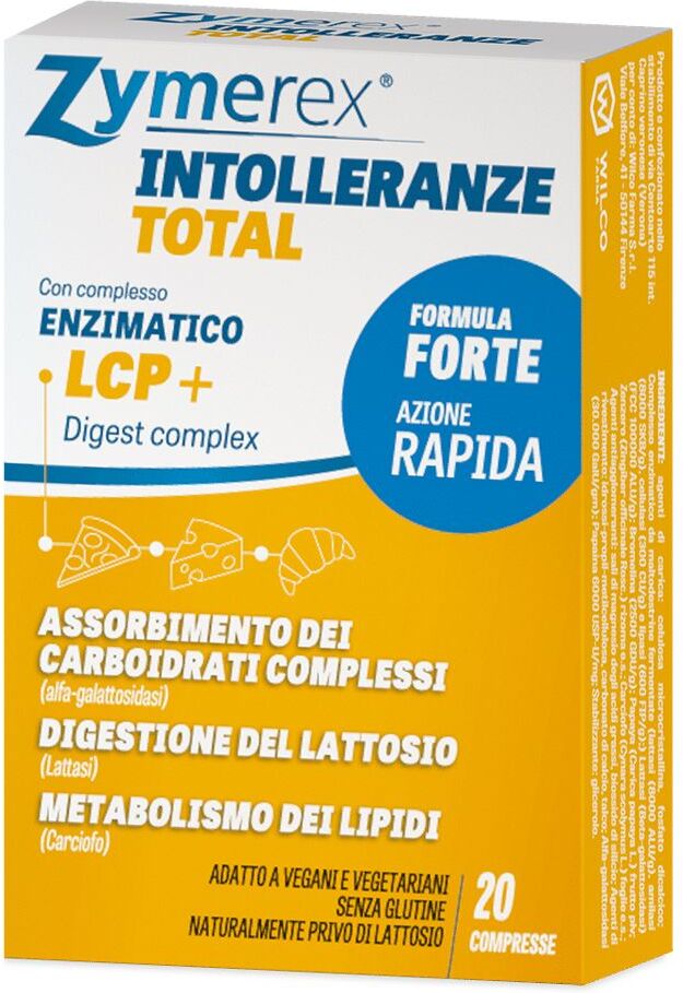 zymerex intolleranze total integratore digestione 20 compresse