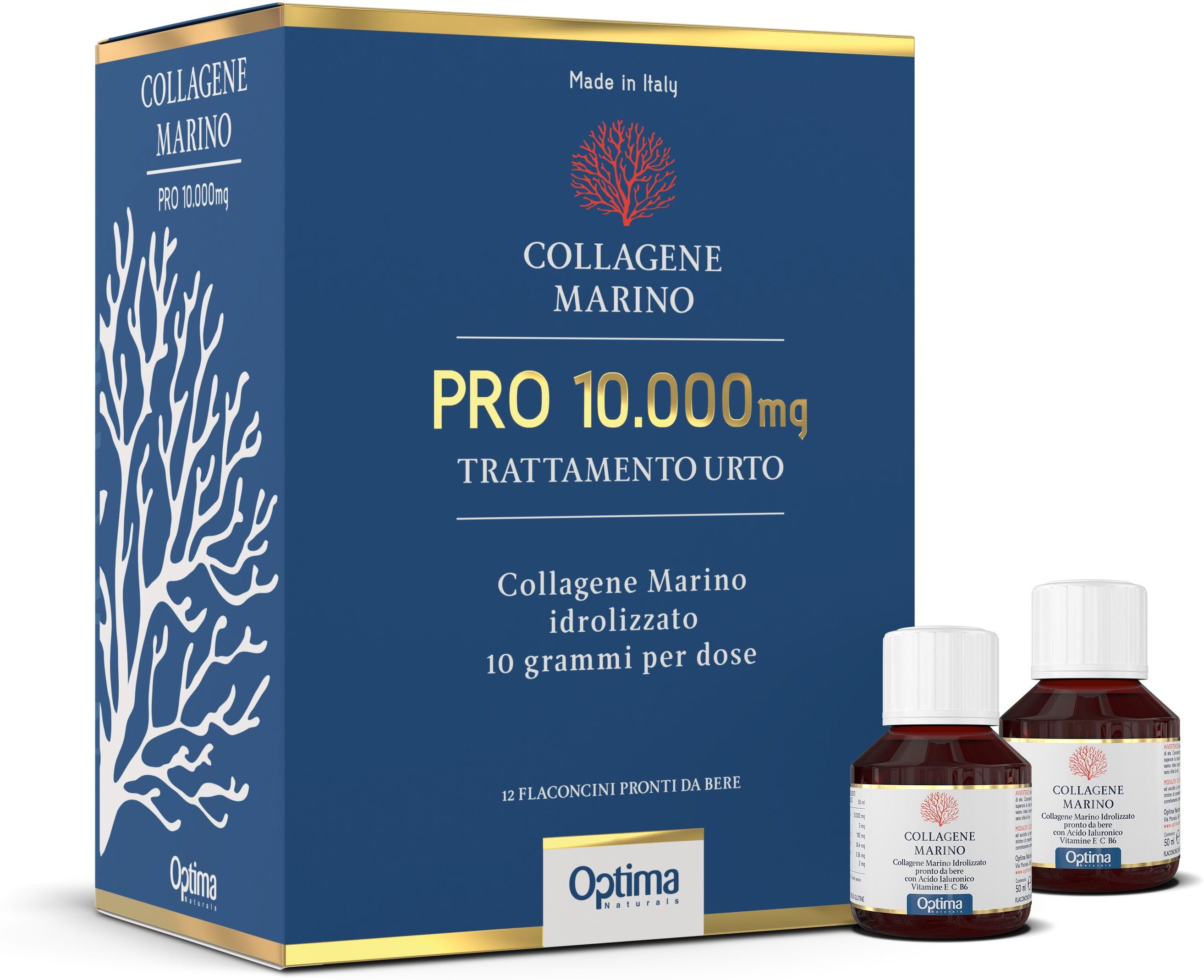 optima collagene marino pro 10000mg trattamento urto 12 flaconi