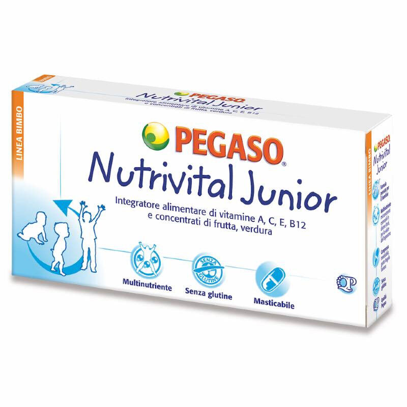 schwabe pharma italia nutrivital junior integratore di frutta e verdura 30 compresse