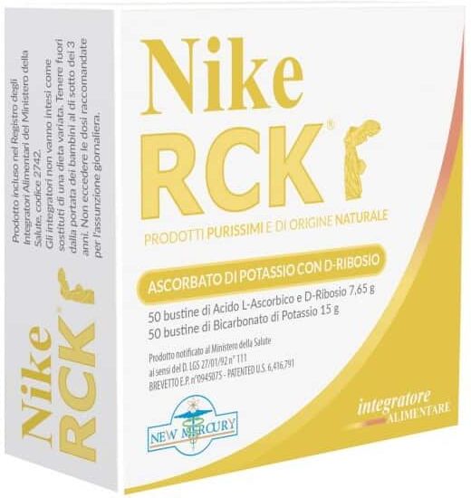 new mercury srl nike rck ascorbato potassio + ribosio integratore alimentare 100 bustine