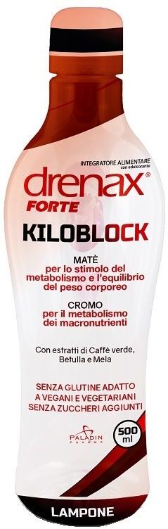 drenax forte kiloblock integratore peso corporeo lampone 500ml