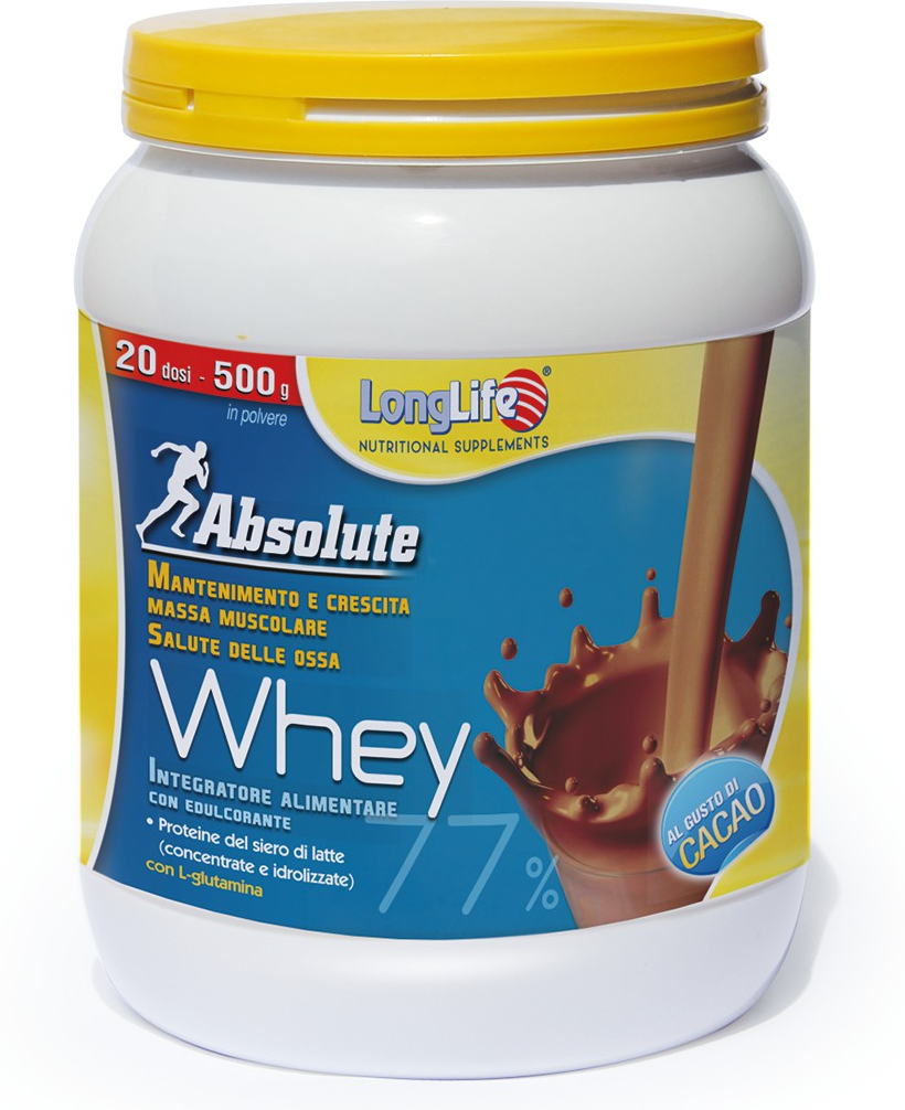 longlife absolute whey cacao integratore sport  500g