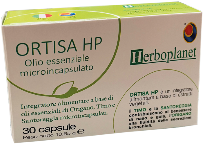 herboplanet ortisa hp olio essenziale integratore vie respiratorie 30 capsule