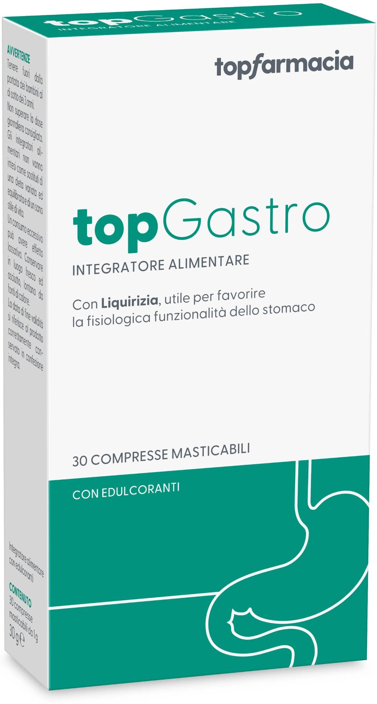 top farmacia top antiacido integratore anti acido 30 compresse