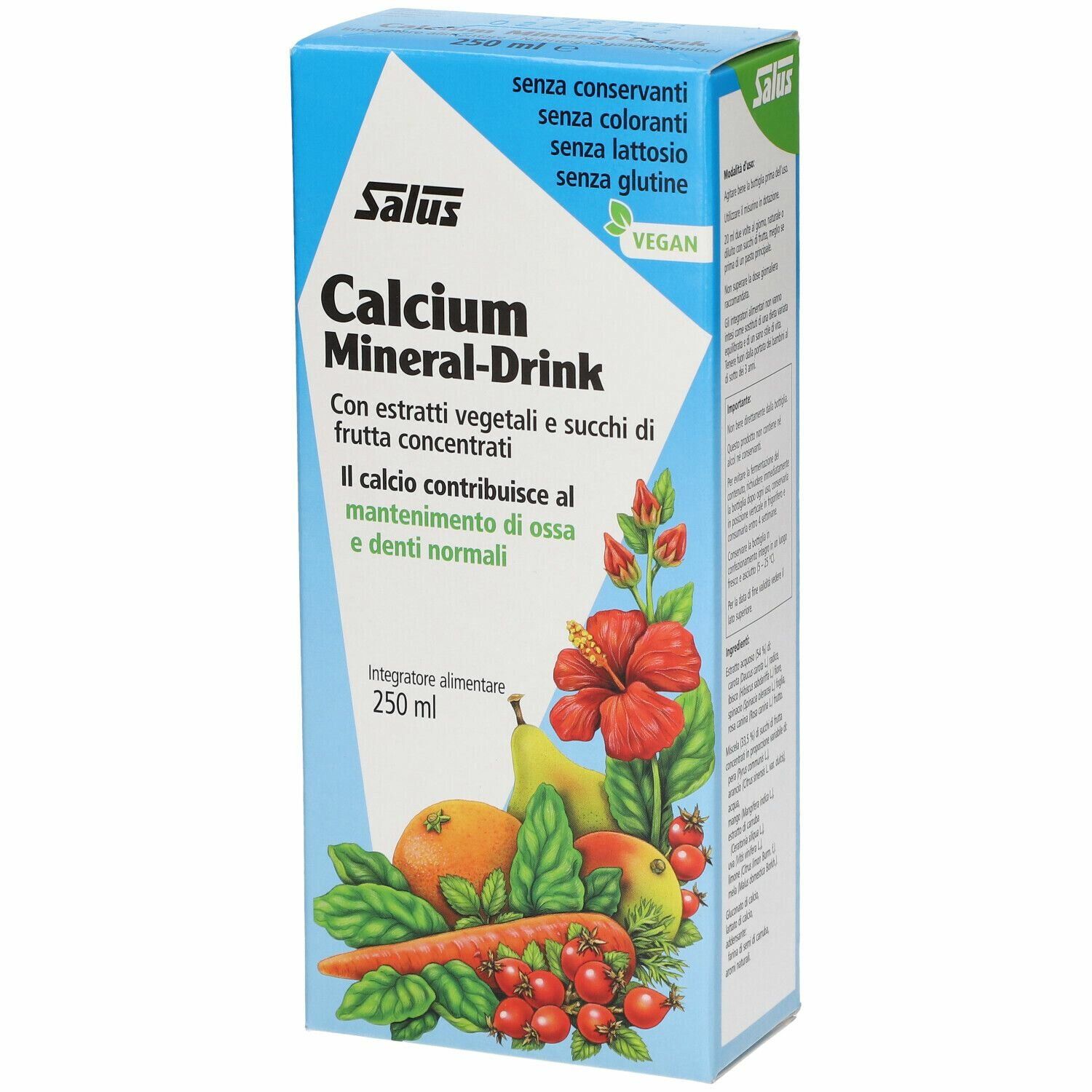 salus haus salus calcium mineral drink integratore calcio 250ml