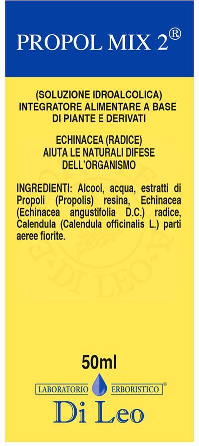 laboratorio erboristico di leo propol mix 2 integratore difese immunitarie 50ml