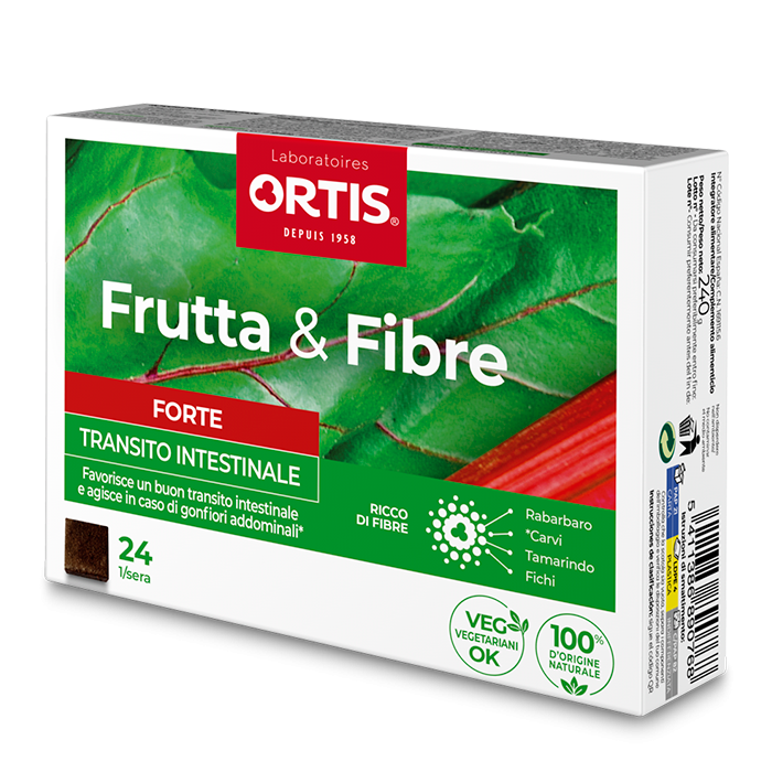 frutta&fibre frutta e fibre forte integratore transito intestinale 24 cubetti