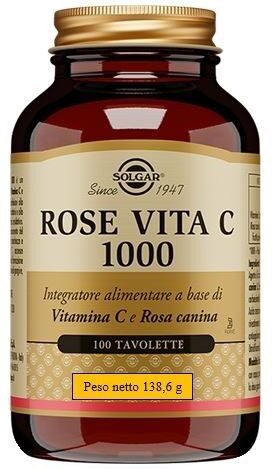 solgar rose vita c 1000 integratore difese immunitarie 100 tavolette