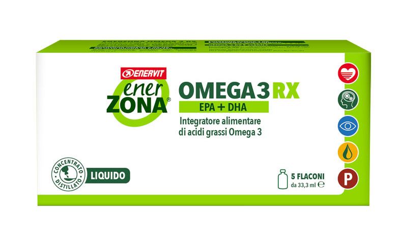 enervit enerzona omega 3 rx integratore omega 3 5 flaconcini