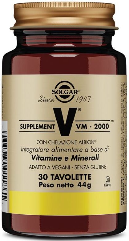 solgar supplement vm 2000 integratore vitamine minerali 30 tavolette