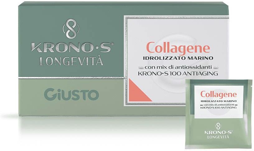 farmafood giusto kronos longevità collagene idrolizzato marino integratore 10 bustine