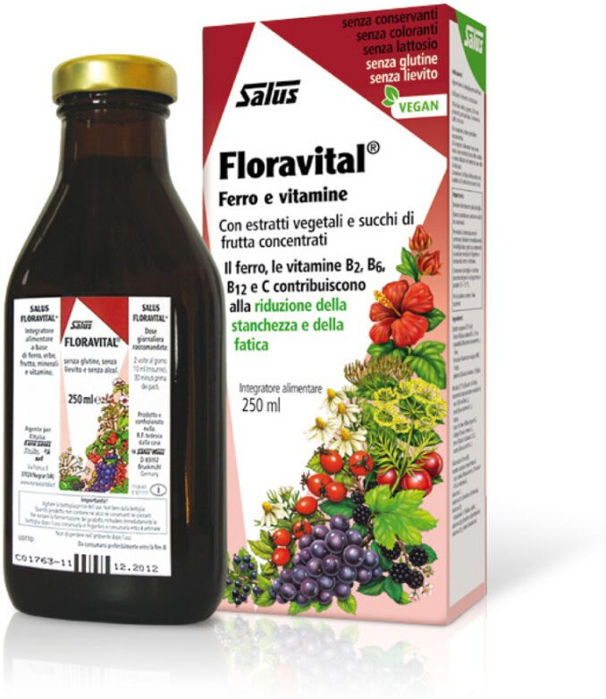 salus haus floravital succo di vitamine e minerali 250ml