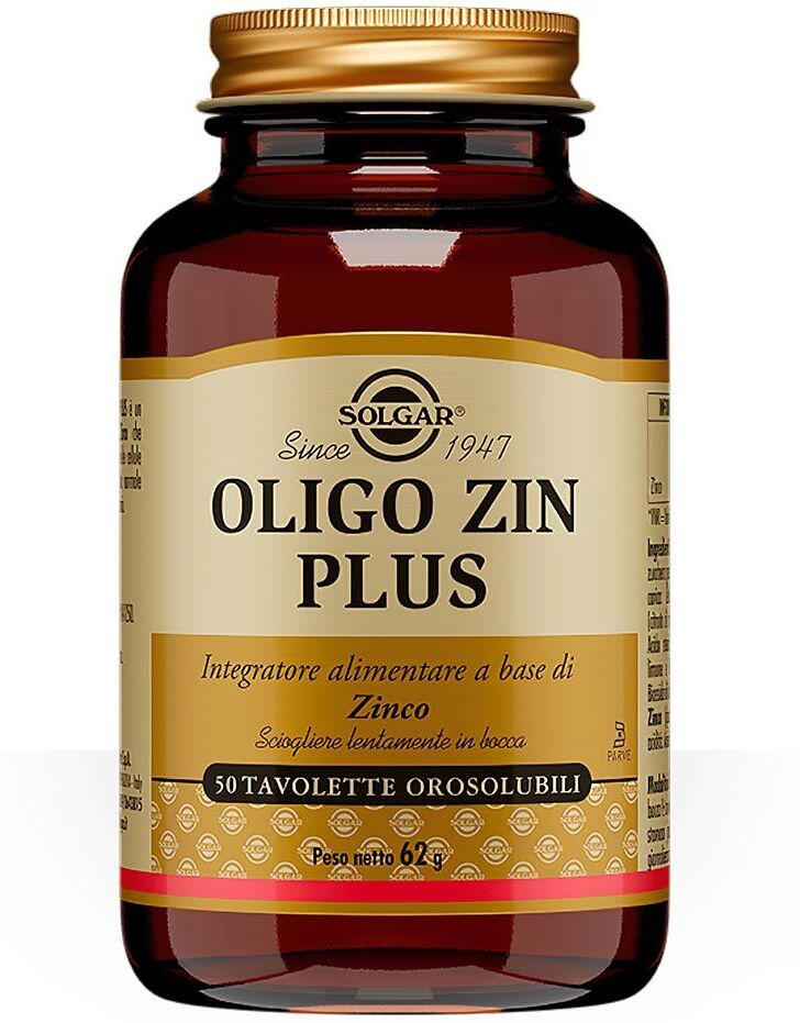 solgar oligo zin plus integratore antiossidante 50 tavolette