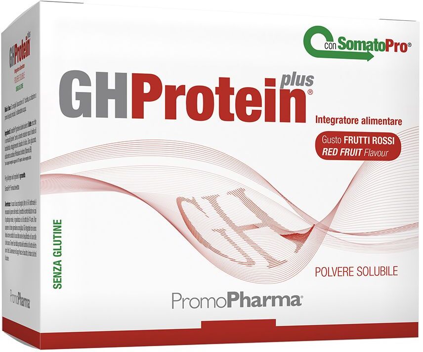 promopharma gh protein plus red fruit integratore aminoacidi 20 bustine