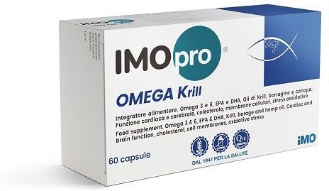 i.m.o. imopro omega krill integratore salute cardiovascolare 60 capsule