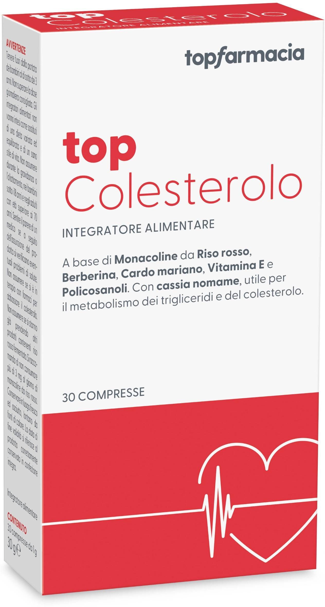 top farmacia top colesterolo integratore 30 compresse