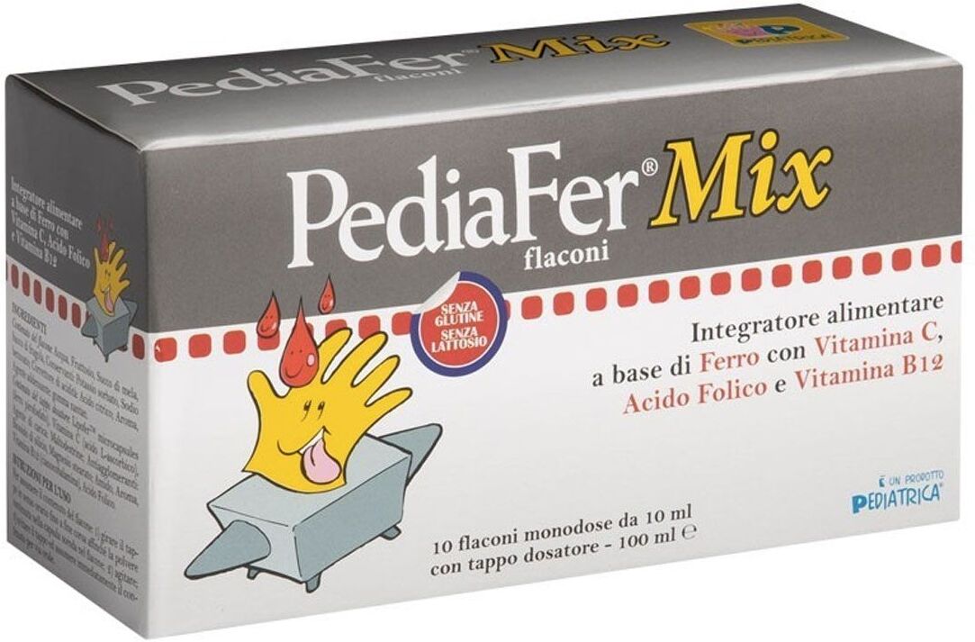 pediatrica pediafer mix integratore ferro e vitamina c bambini 10 flaconcini