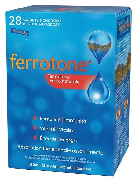 schwabe pharma italia srl ferrotone integratore di ferro 28 bustine
