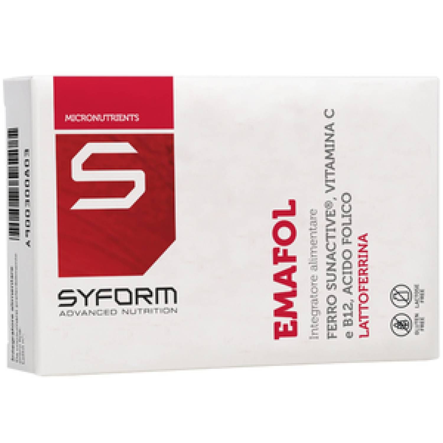 syform srl emafol integratore ferro vitamine 30 capsule