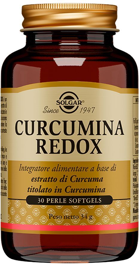 solgar curcumina redox integratore antiossidante 30 perle