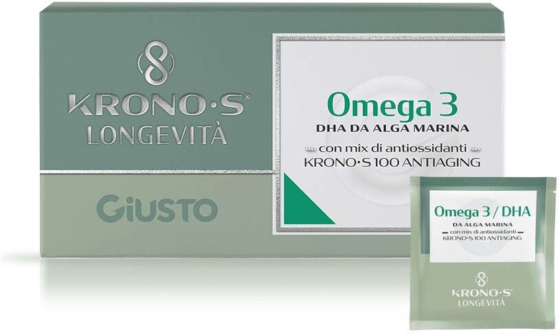 farmafood giusto kronos longevità omega 3 dha integratore alga marina 10 bustine