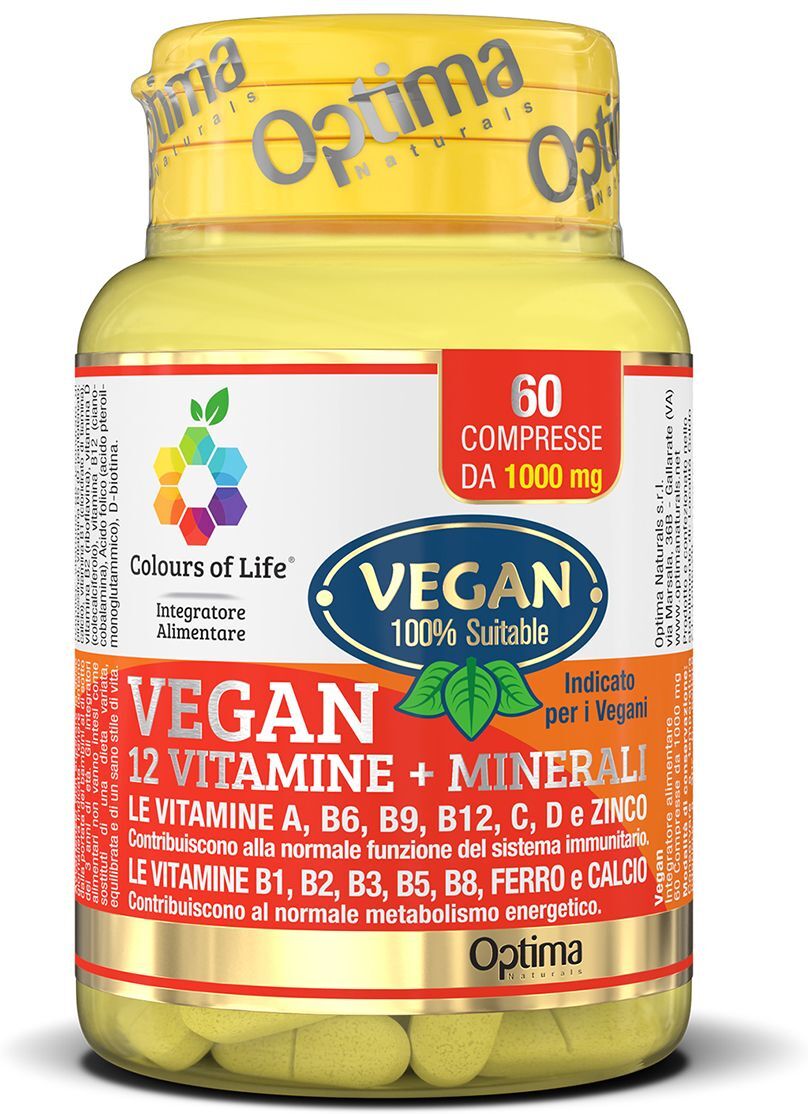 colours of life vegan integratore multivitaminico 60 compresse