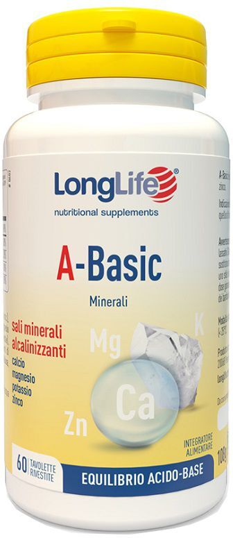 longlife a basic integratore sali minerali alcalinizzati 60 tavolette