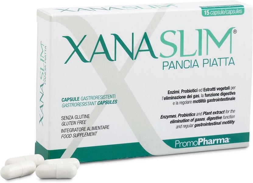 promopharma xanaslim pancia piatta integratore digestione 15 capsule