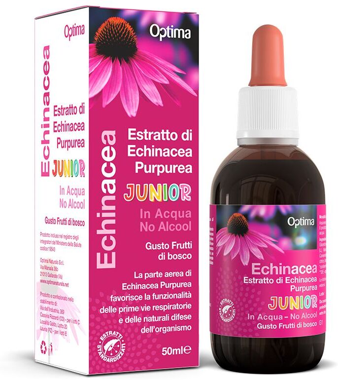 optima estratto di echinacea purpurea junior no alcool gusto frutti di bosco 50ml