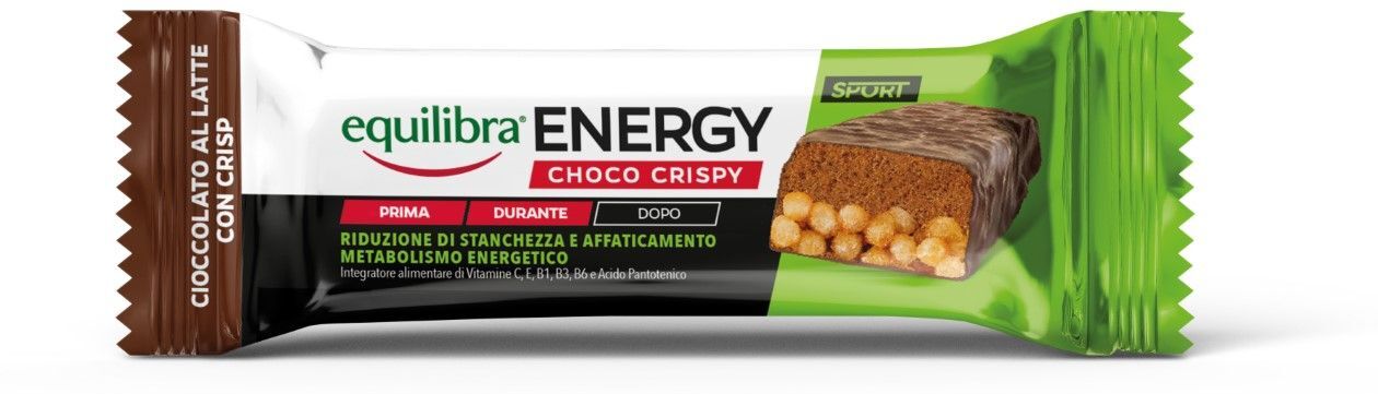 equilibra energy choco crispy barretta energetica 40g