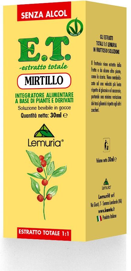 lemuria mirtillo estratto totale integratore circolazione 30ml