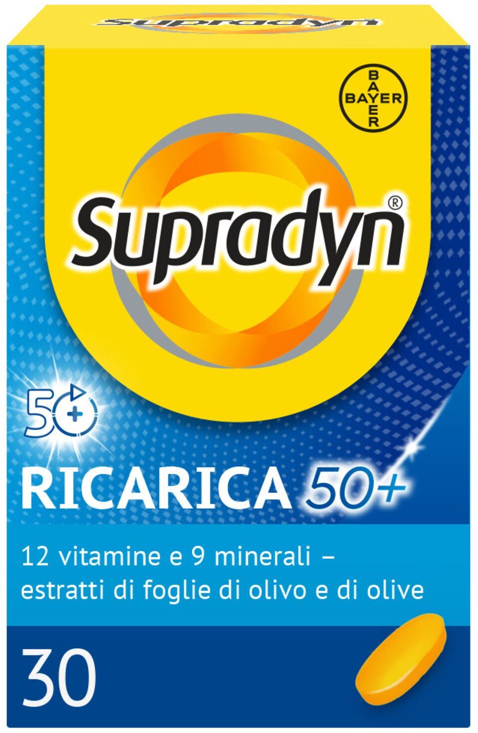 supradyn ricarica 50+ integratore vitamine e minerali con antiossidanti 30 compresse