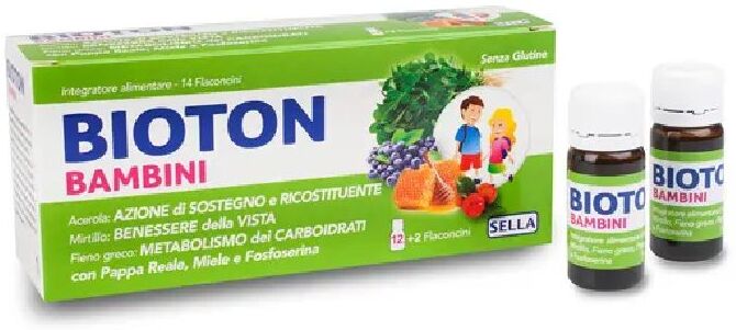 bioton bambini integratore acerola pappa reale 14 flaconcini