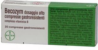 becozym alto dosaggio vitamine gruppo b vitamina b1 b2 b3 b6 b5 b12 e b7 20 compresse