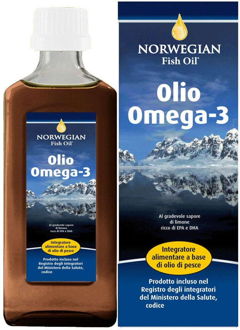 norwegian fish oil as olio di pesce integratore controllo colesterolo 250ml