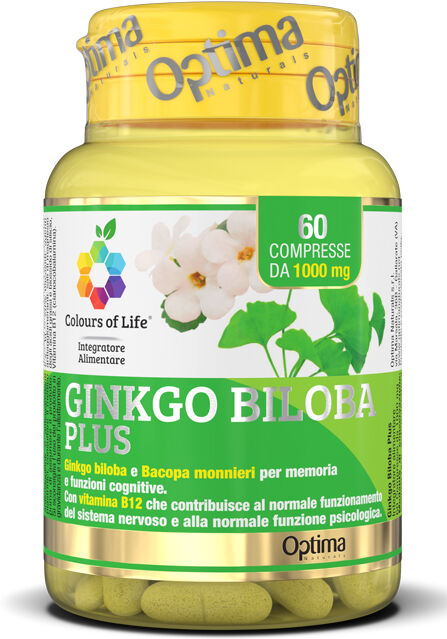 colours of life ginkgo biloba plus 1000mg 60 compresse