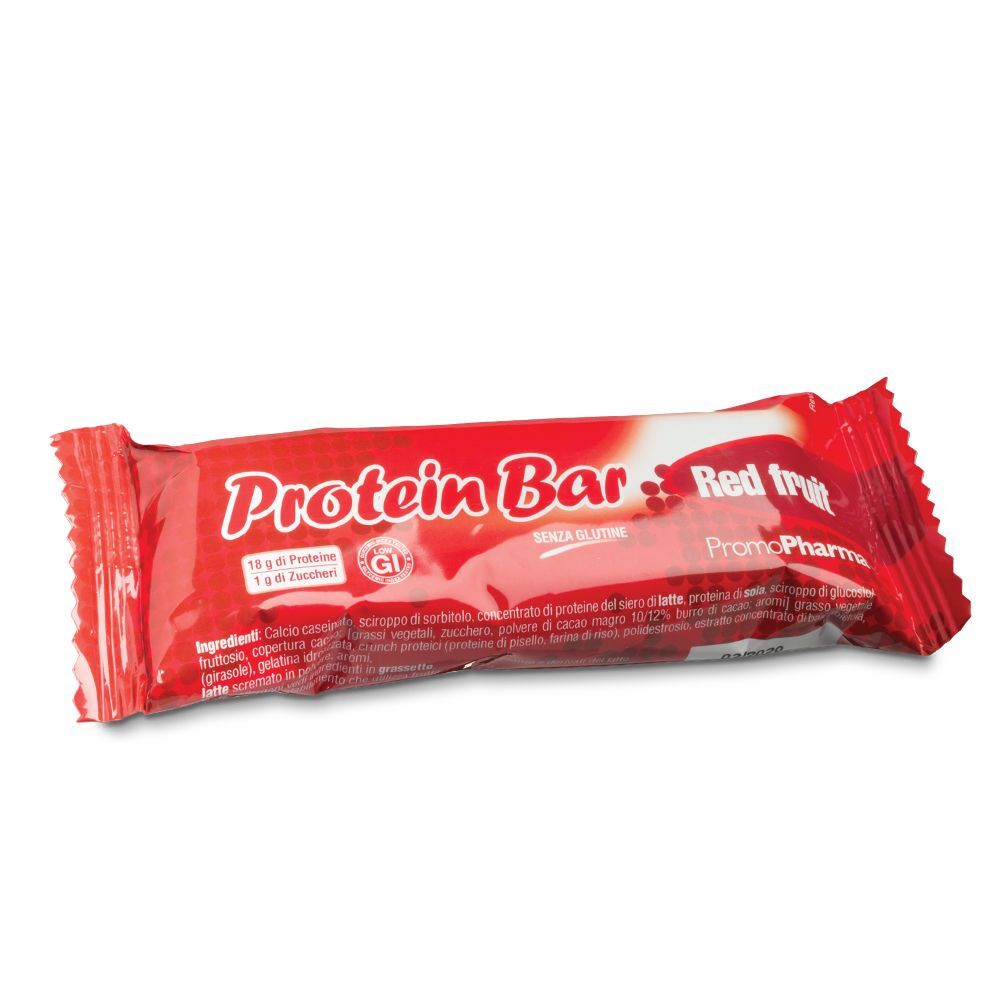 promopharma protein bar red fruit barretta proteica 45g