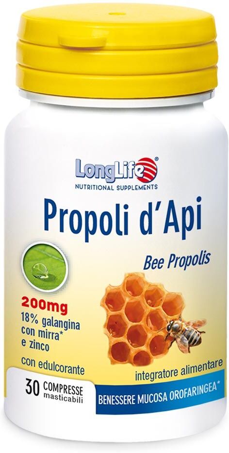 longlife propoli d'api integratore difese immunitarie 30 compresse