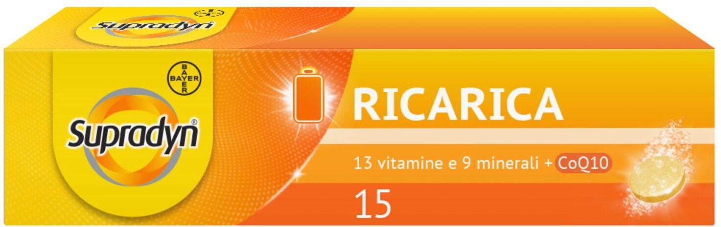 supradyn ricarica integratore multivitaminico completo minerali 15 compresse effervescenti