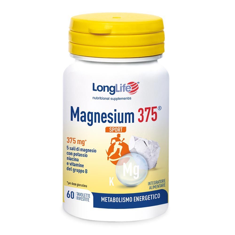 longlife magnesium 375 sport integratore sali minerali 60 tavolette