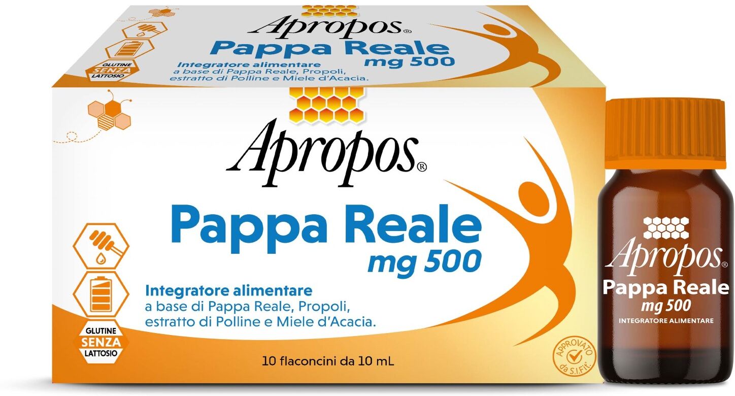 apropos vita+ 500mg integratore pappa reale 10 flaconcini