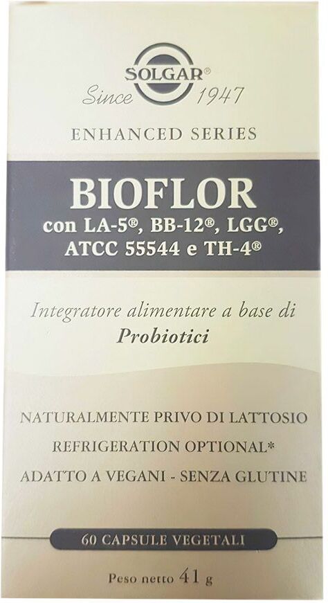 solgar bioflor integratore alimentare fermenti lattici 60 capsule vegetali